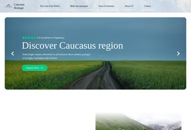 Screenshot of caucasusheritage.ge