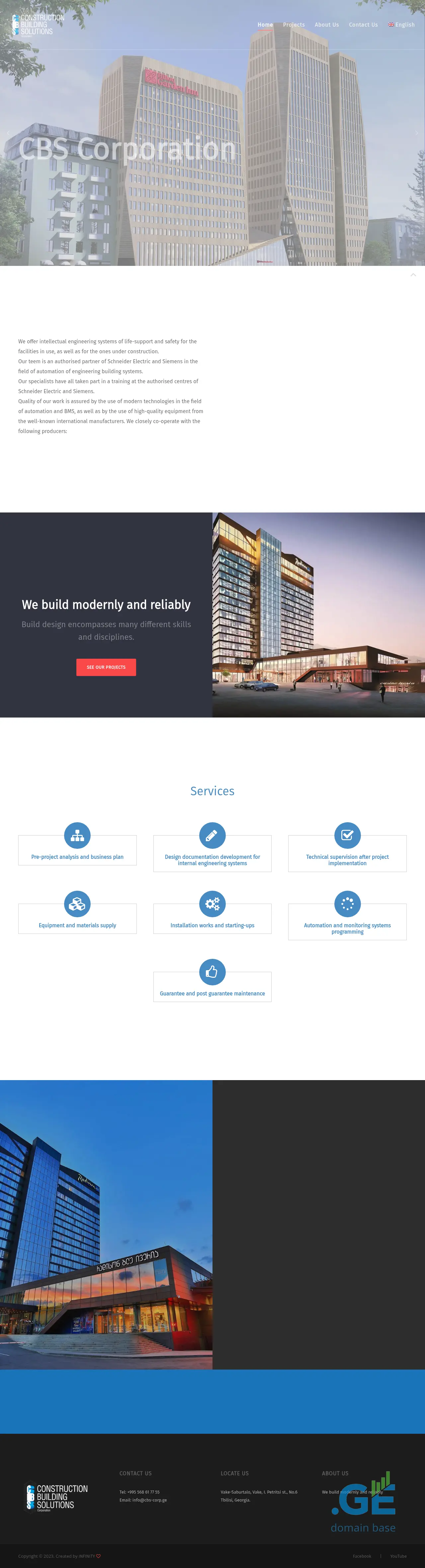 Screenshot of the site cbs-corp.ge