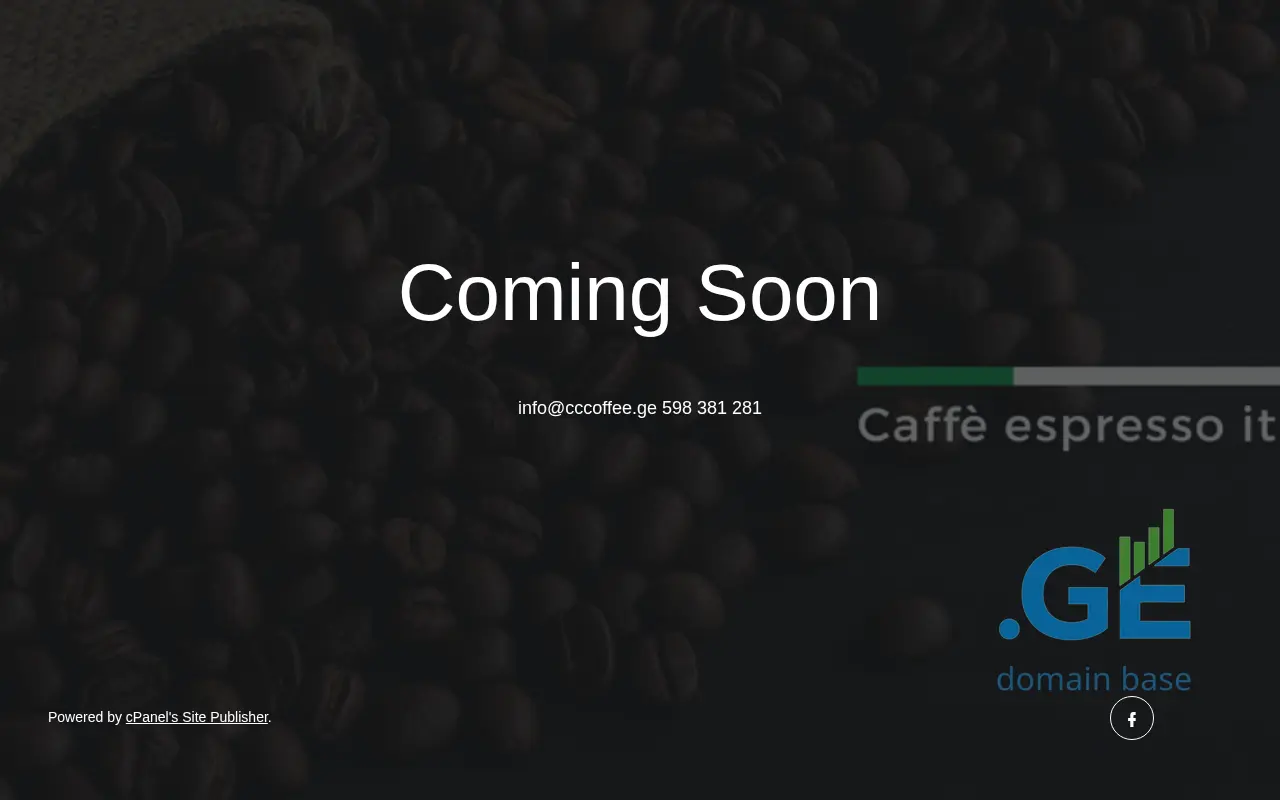 Screenshot of the site cccoffee.ge