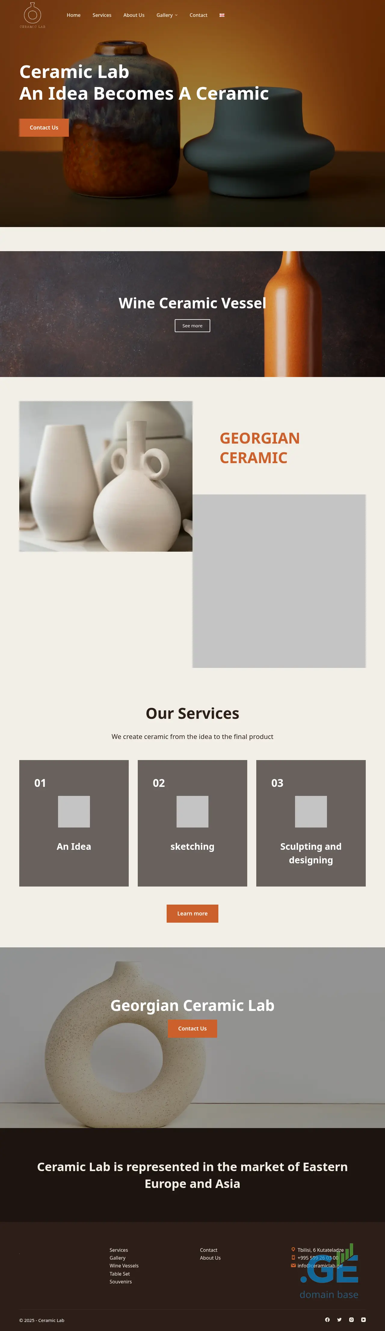 Screenshot of the site ceramiclab.ge
