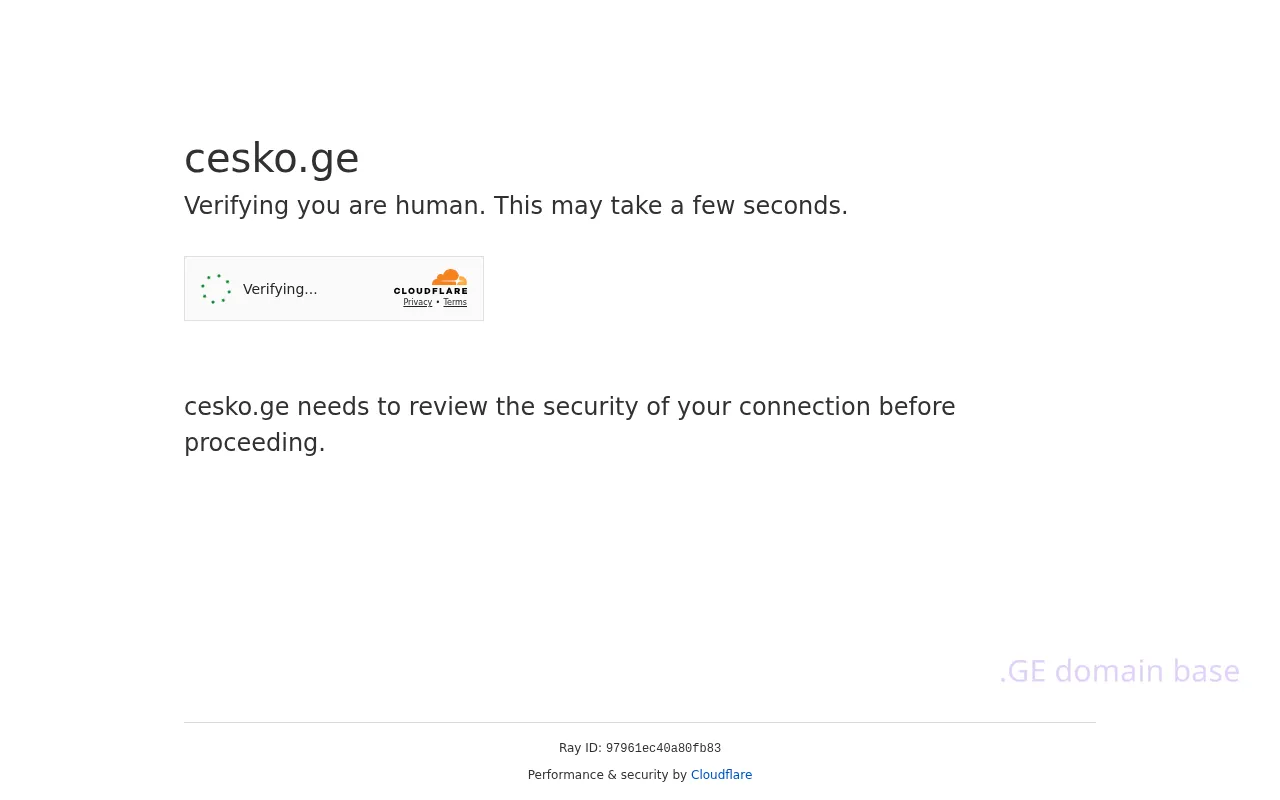 Screenshot of the site cesko.ge
