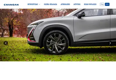 Screenshot of changanauto.ge