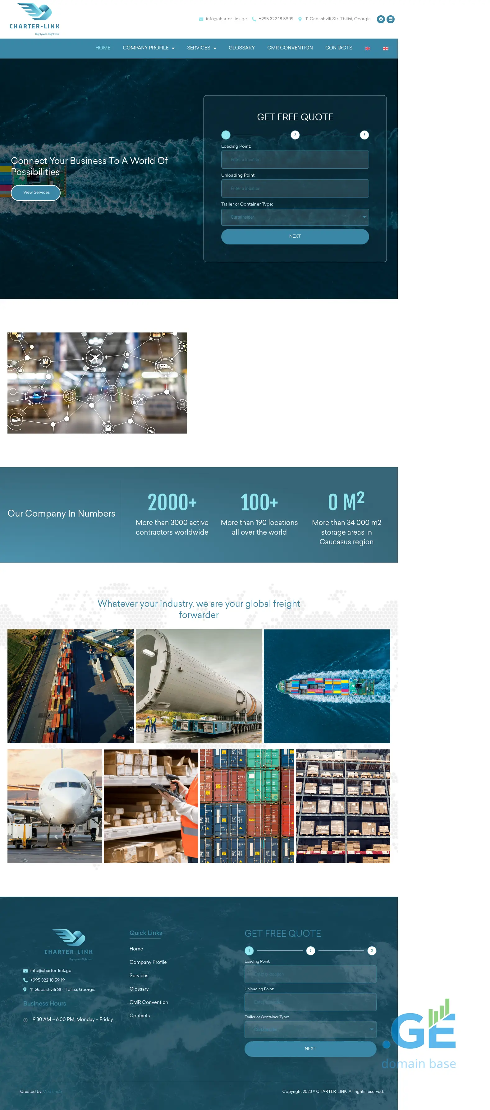 Screenshot of the site charter-link.ge