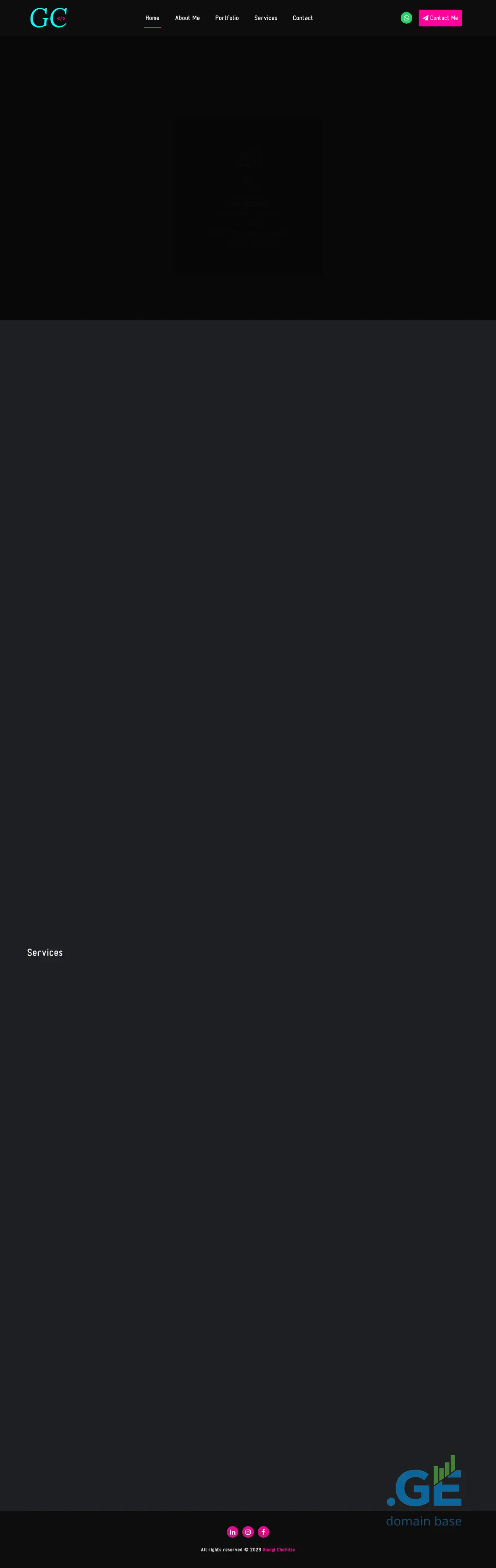 Screenshot of the site chelidze.ge