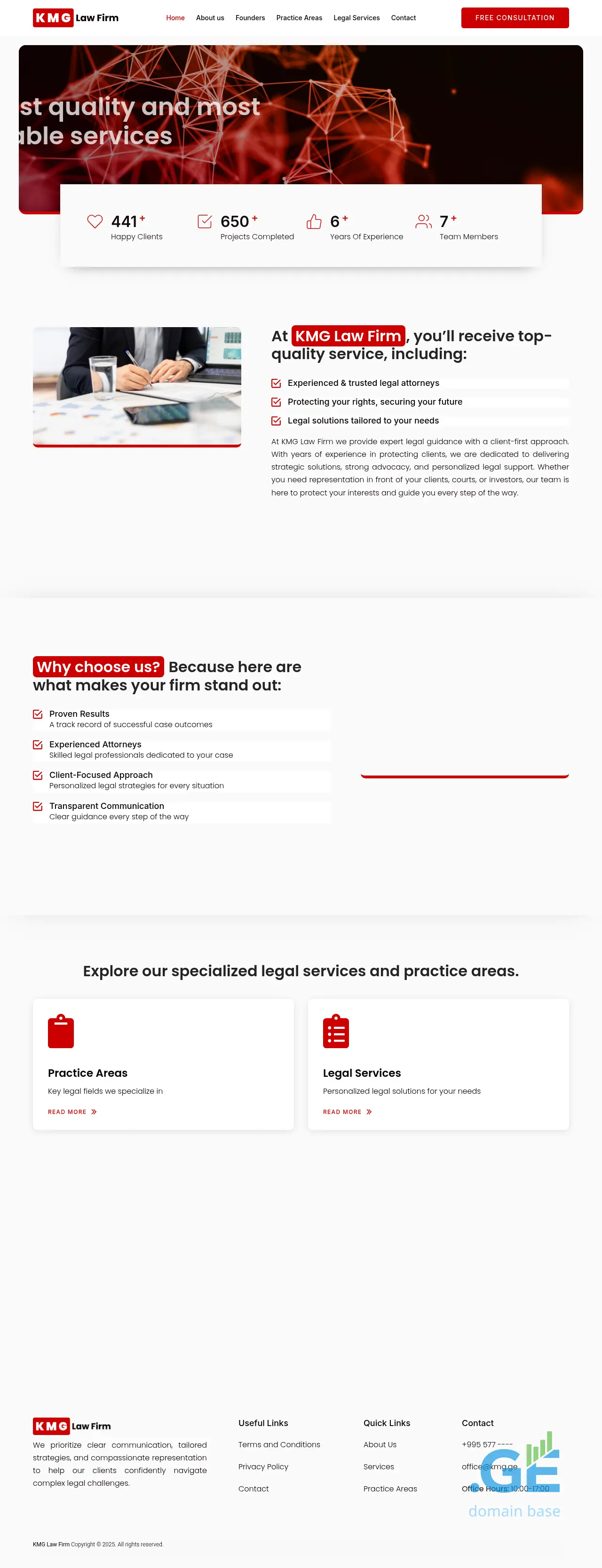 Screenshot of the site chicagokentlaw.ge