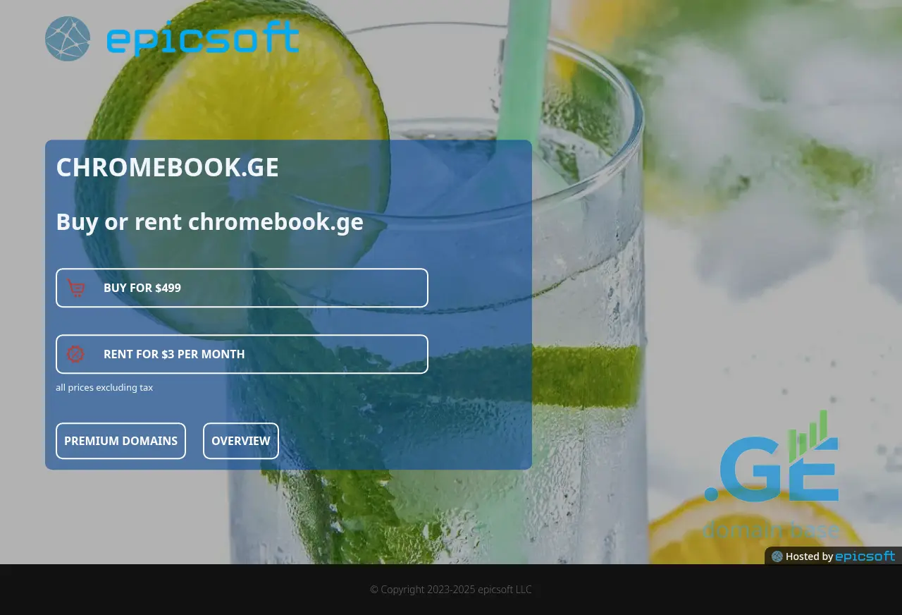 Screenshot of the site chromebook.ge