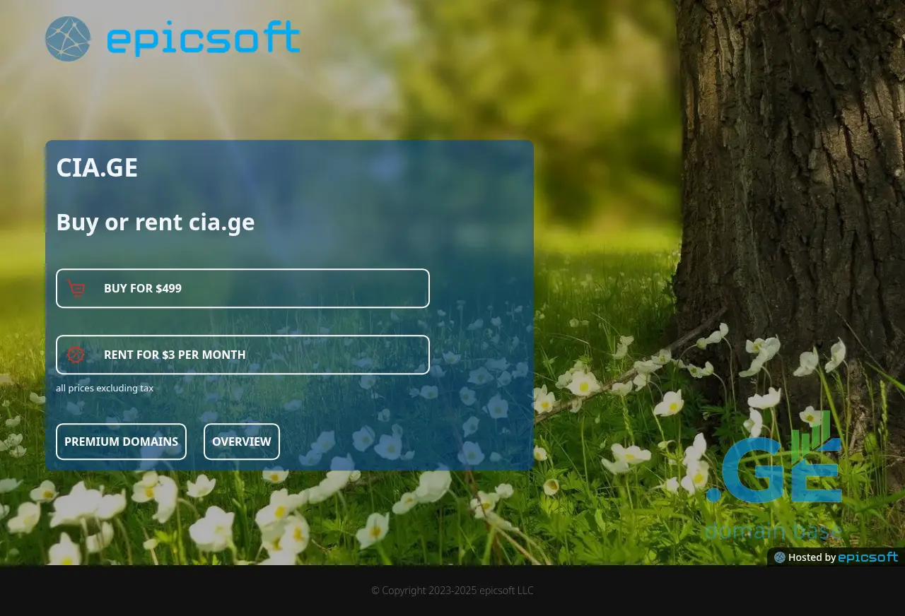Screenshot of the site cia.ge