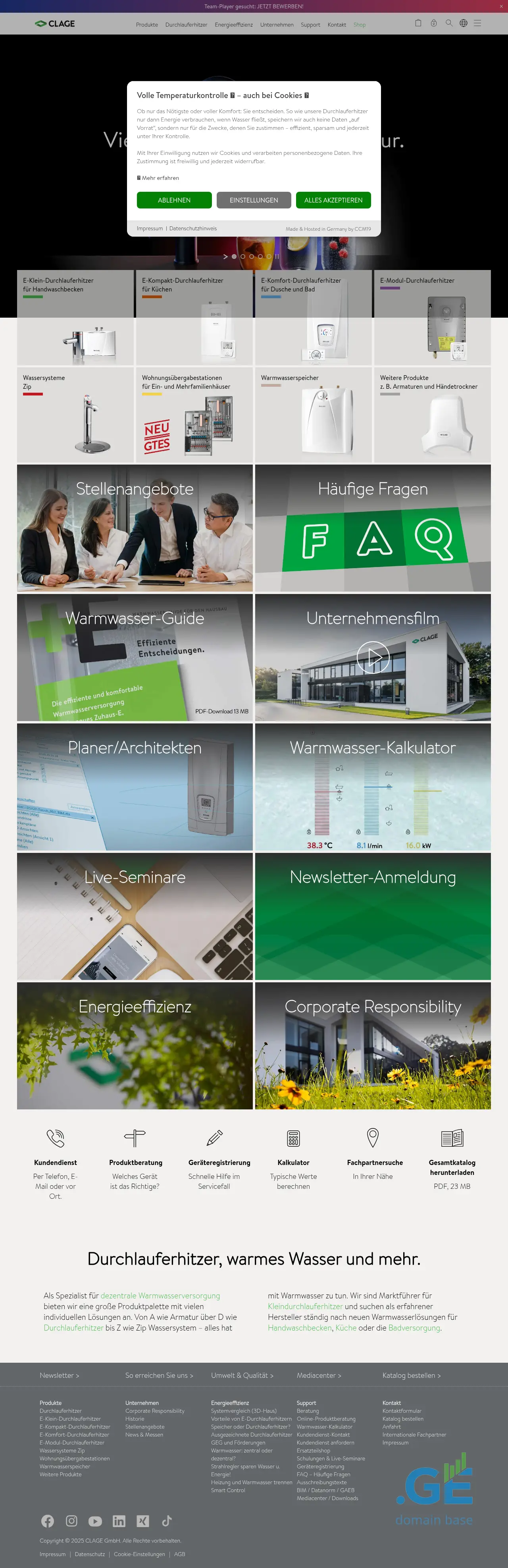 Screenshot of the site cla.ge