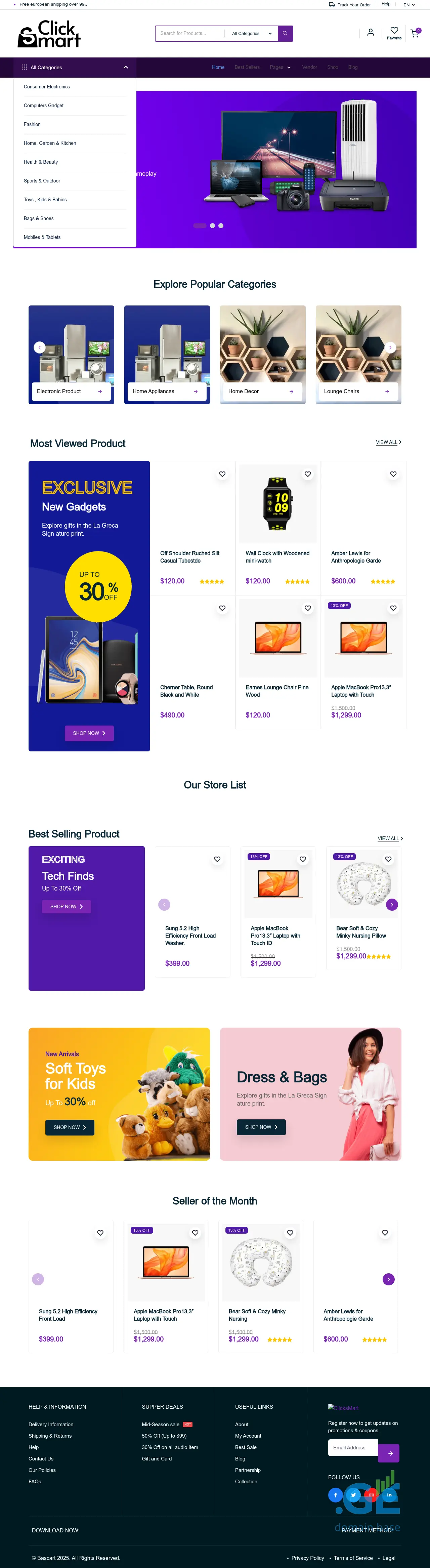 Screenshot of the site clicksmart.ge