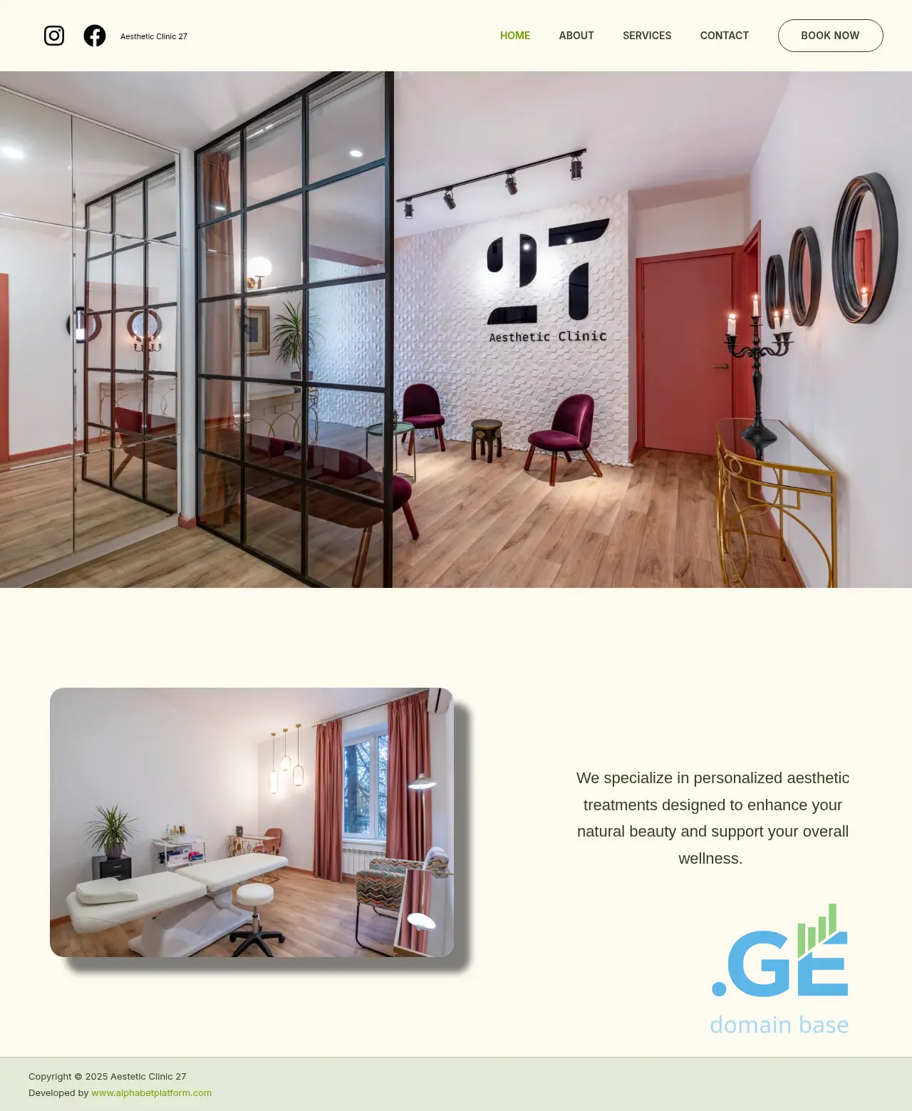 Screenshot of the site clinic27.ge