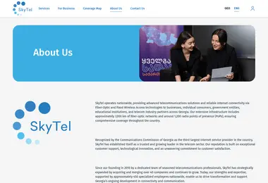 Screenshot of cloudskytel.ge