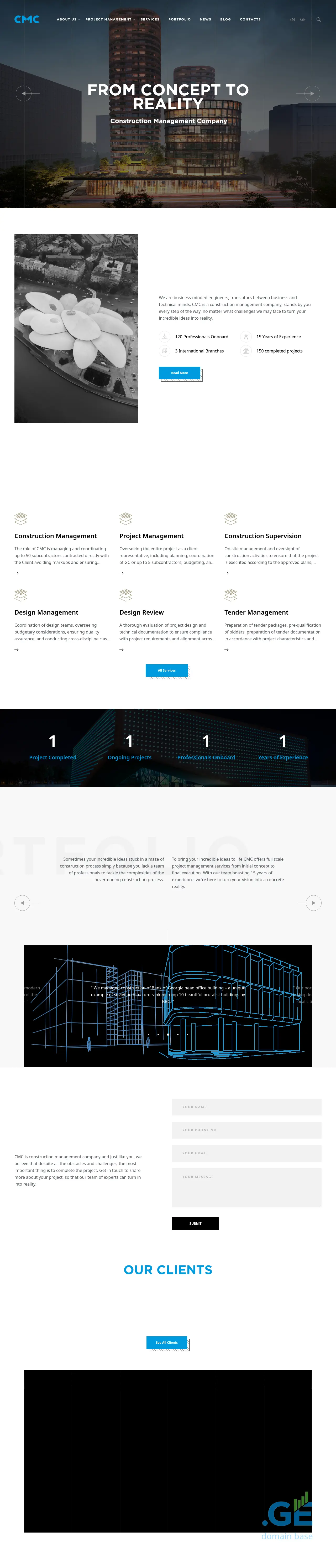 Screenshot of the site cmc.ge
