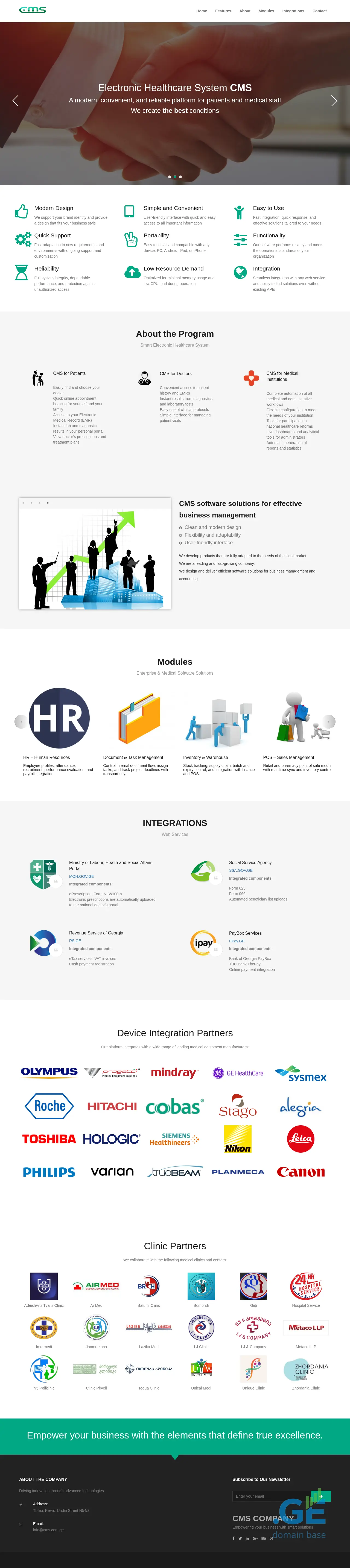 Screenshot of the site cms.com.ge