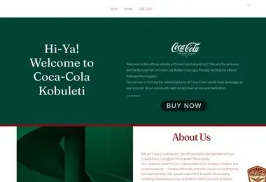 Screenshot of cocacolakobuleti.ge