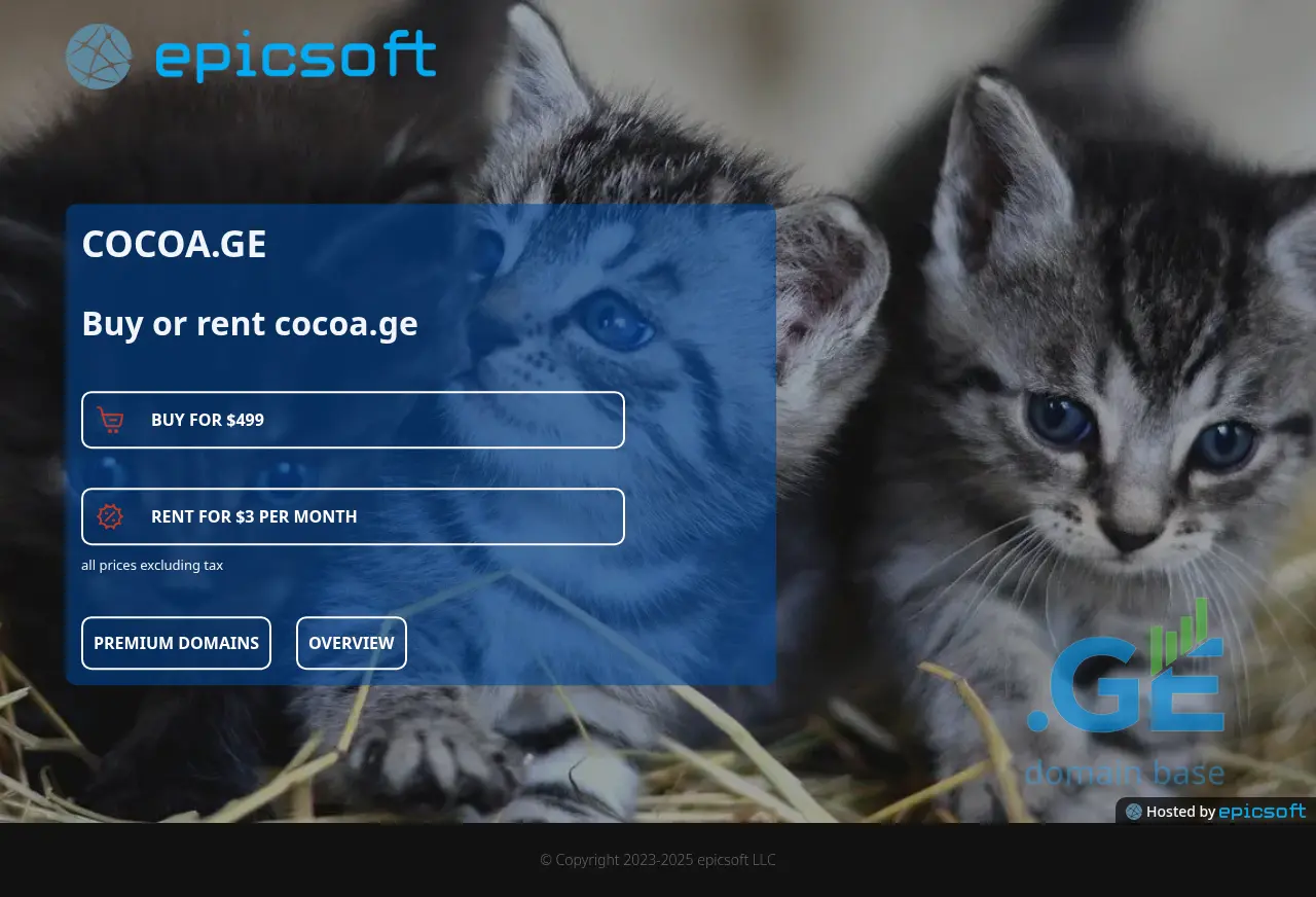 Screenshot of the site cocoa.ge