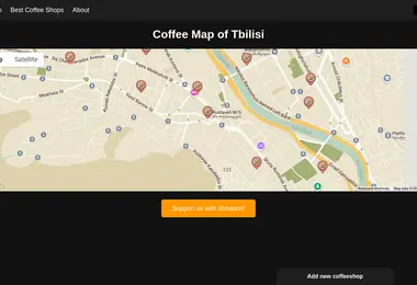 Screenshot of coffeeshops.ge