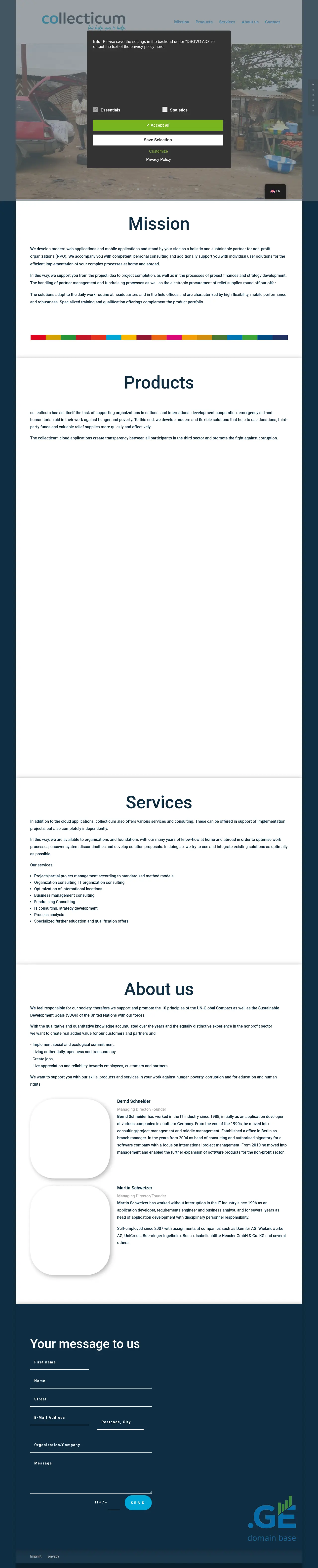 Screenshot of the site collecticum.ge