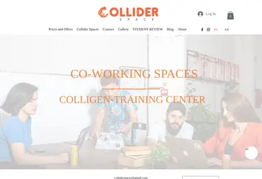 Screenshot of colliderspaces.ge