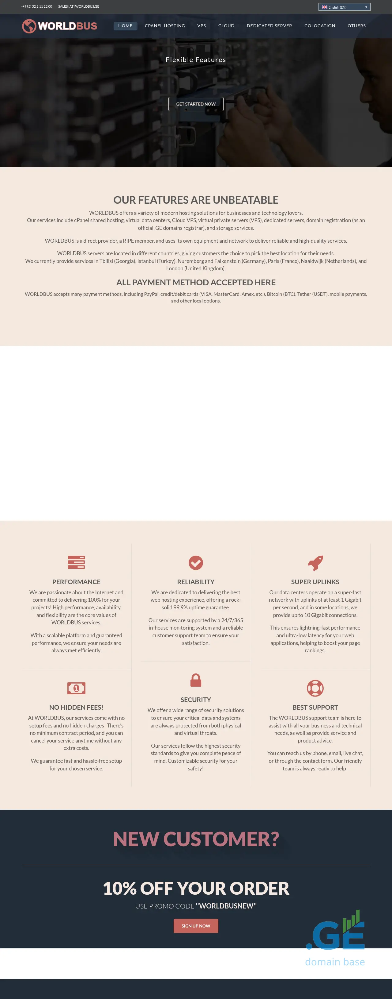 Screenshot of the site colocation.ge