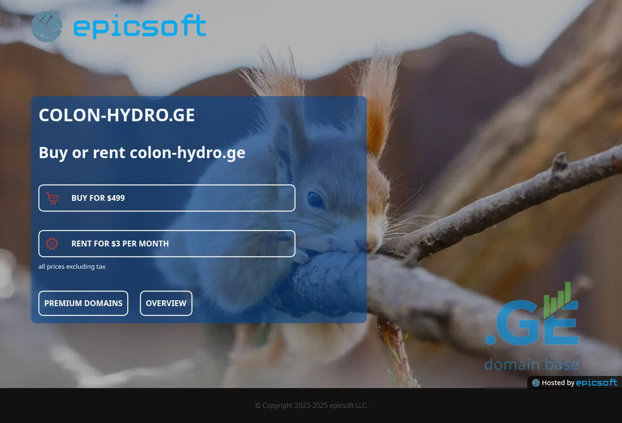 Screenshot of the site colon-hydro.ge