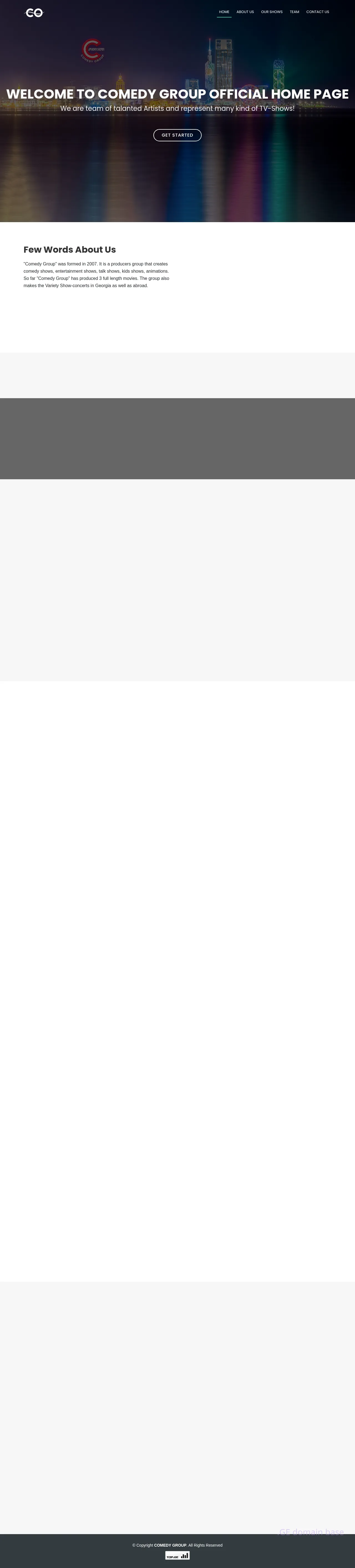 Screenshot of the site comedygroup.ge