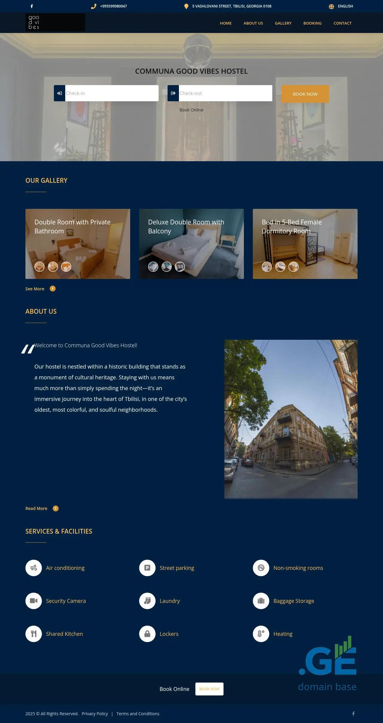 Screenshot of the site communagoodvibes.ge
