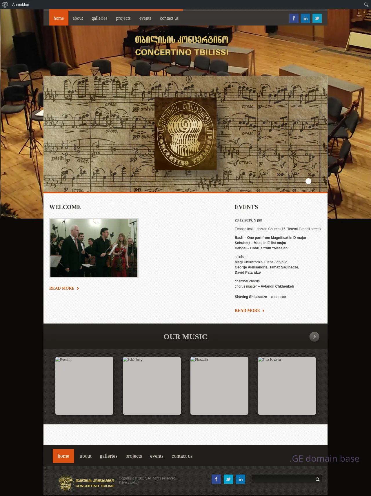 Screenshot of the site concertino.ge