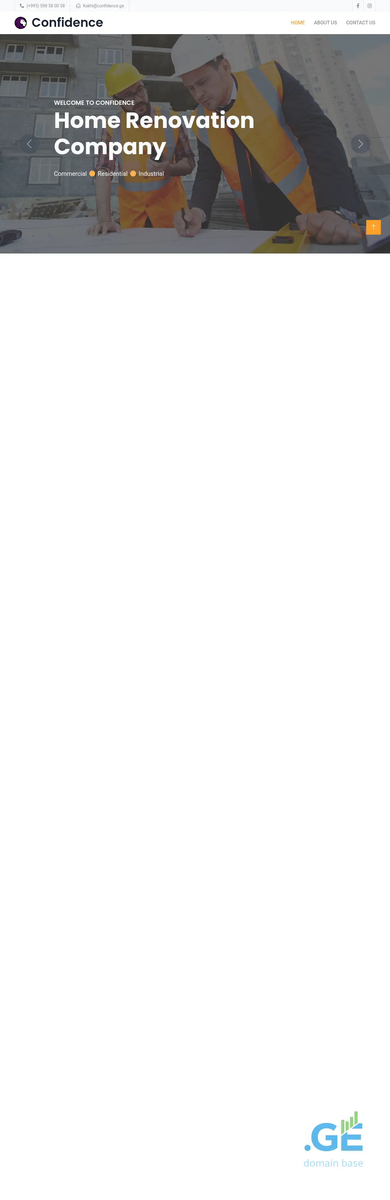 Screenshot of the site confidence.ge