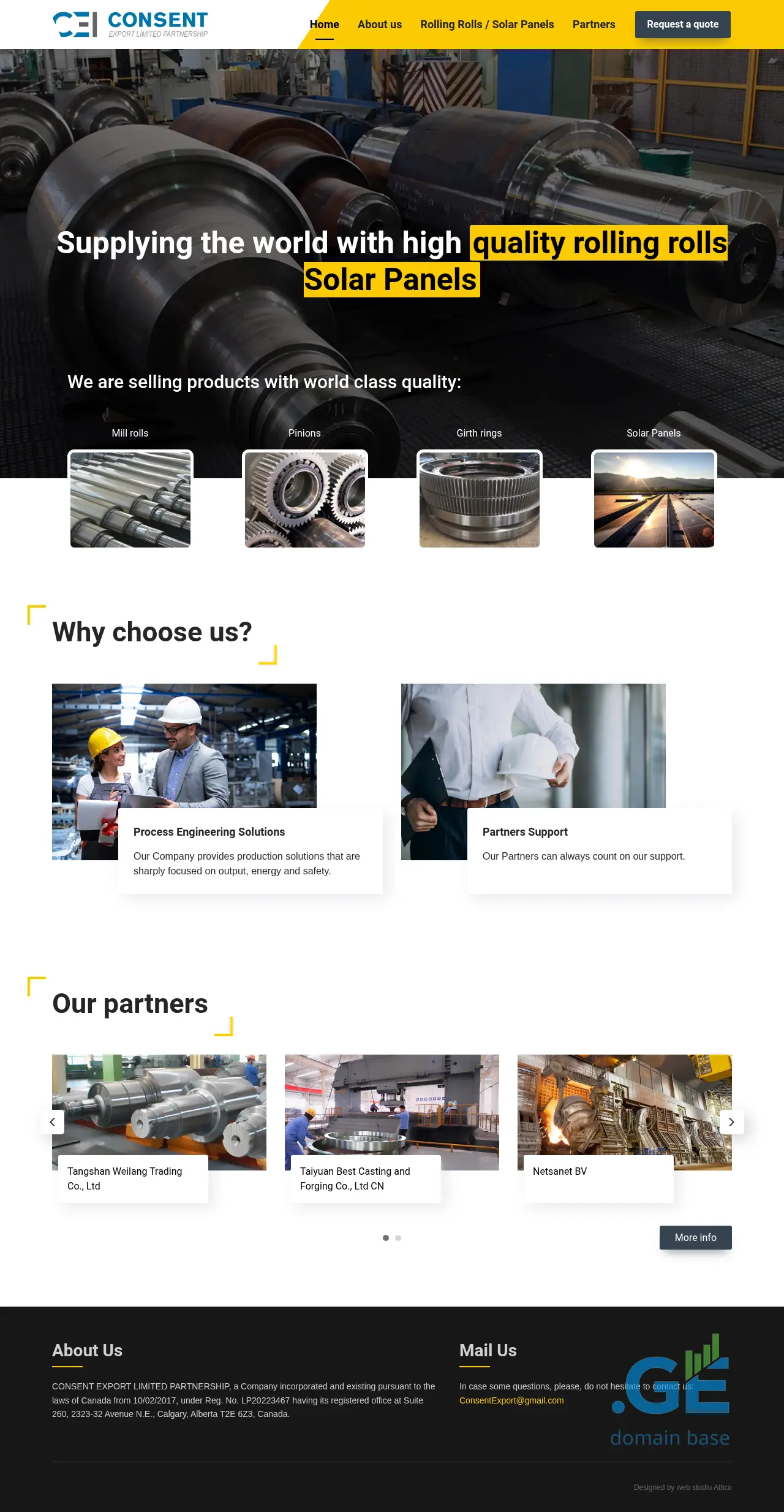 Screenshot of the site consentexport.ge