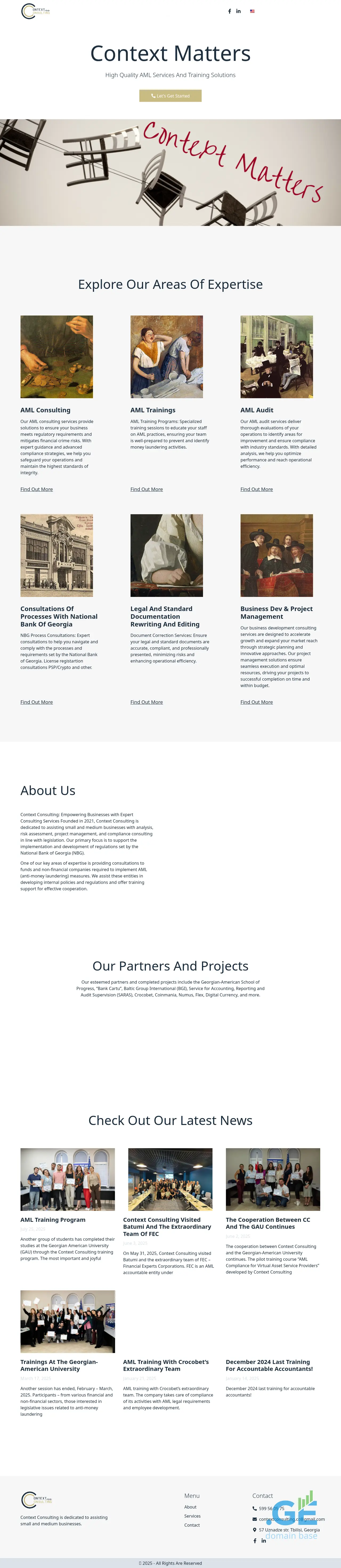 Screenshot of the site contextconsulting.ge