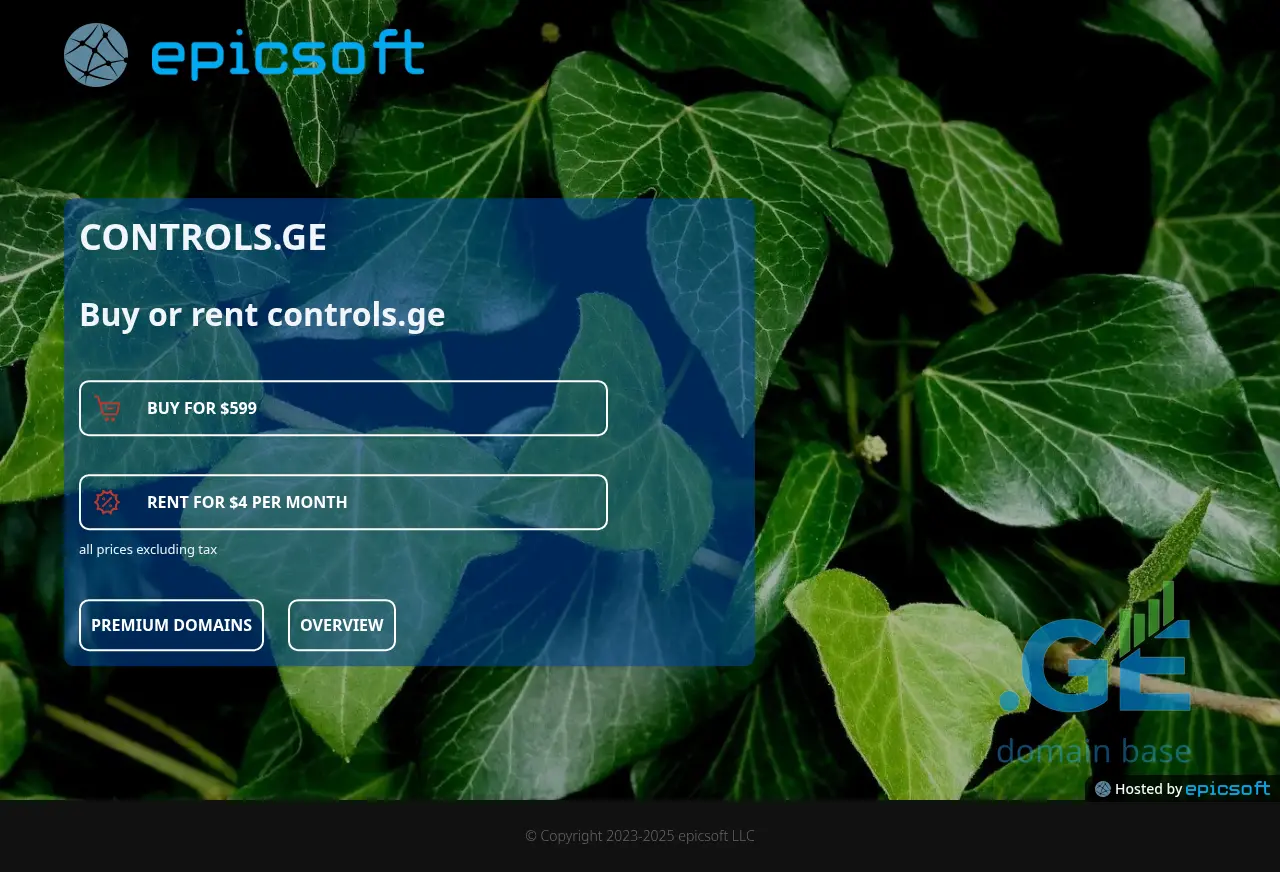 Screenshot of the site controls.ge