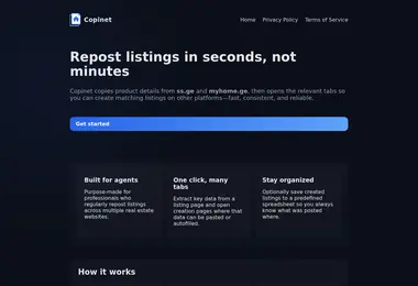 Screenshot of copinet.ge