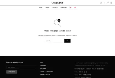 Screenshot of corduroy.ge