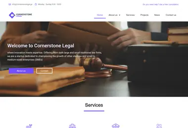 Screenshot of cornerstonelegal.ge