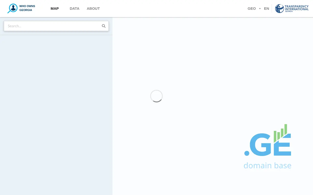 Screenshot of the site corruptionmap.ge