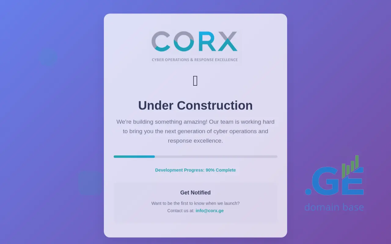 Screenshot of the site corx.ge