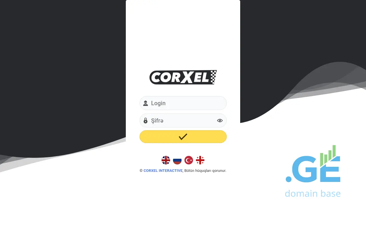 Screenshot of the site corxel.ge
