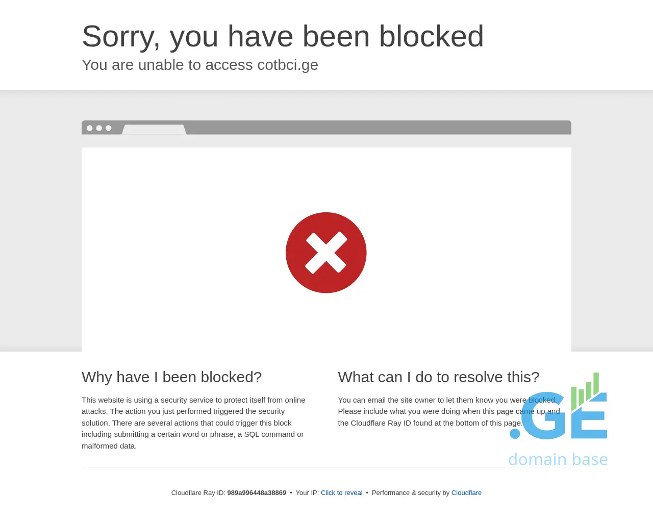 Screenshot of the site cotbci.ge