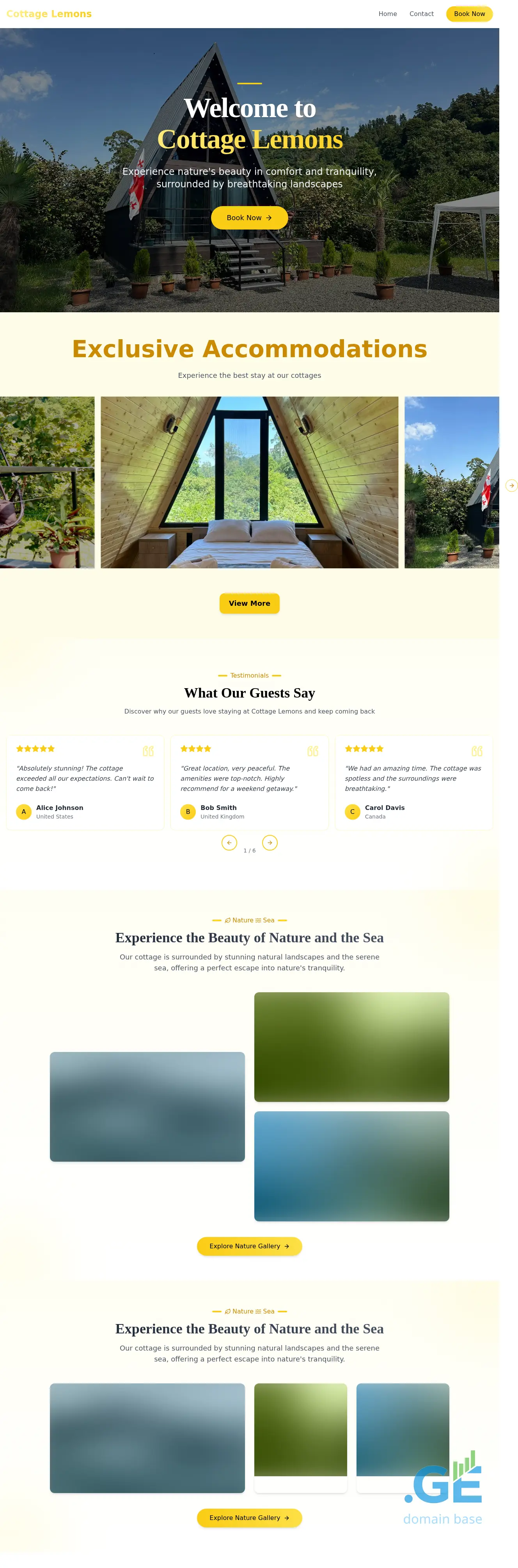 Screenshot of the site cottagelemons.ge