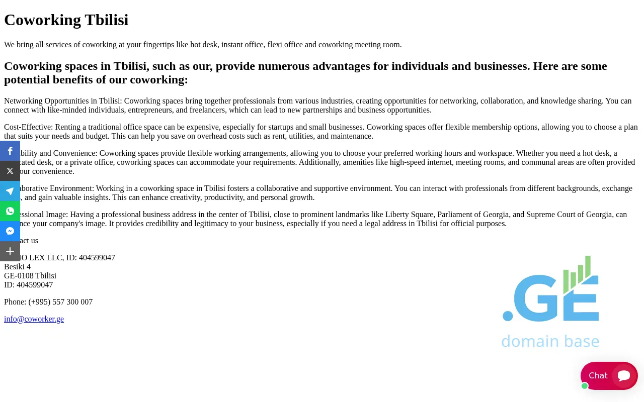 Screenshot of the site coworker.ge