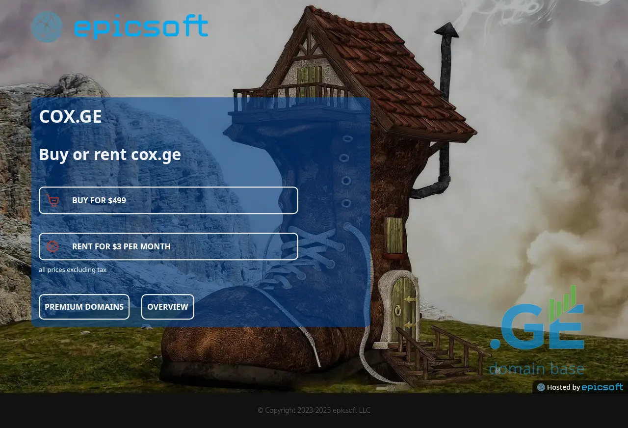 Screenshot of the site cox.ge