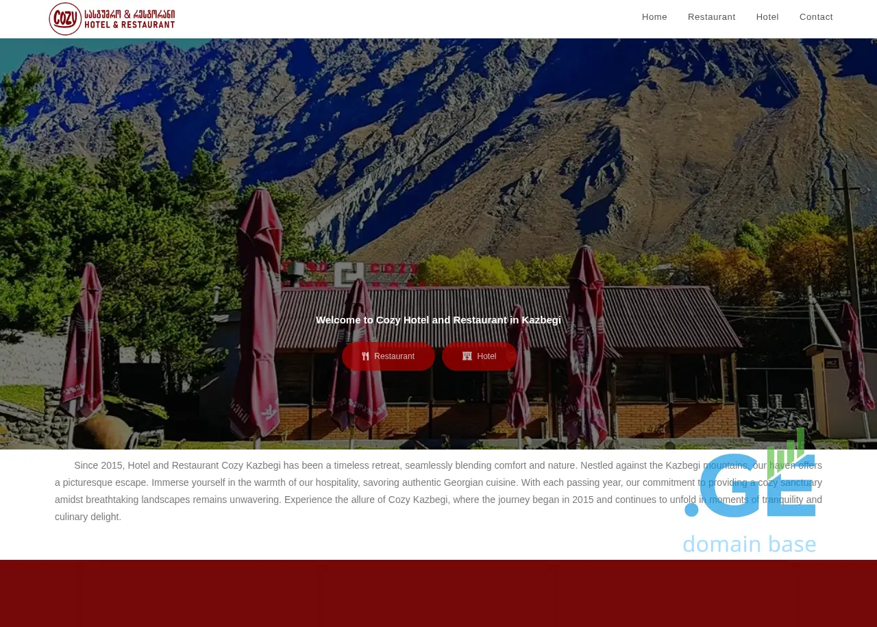 Screenshot of the site cozy.ge