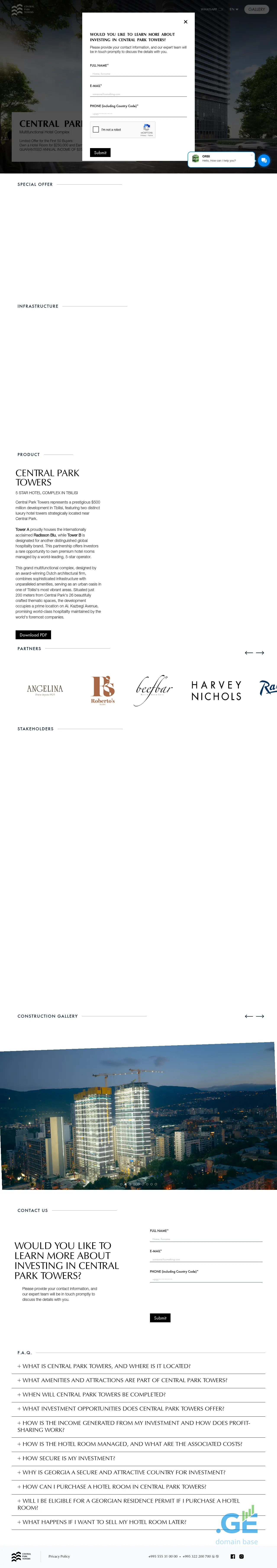 Screenshot of the site cpt.ge