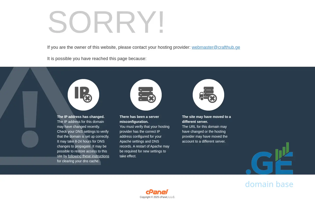 Screenshot of the site crafthub.ge