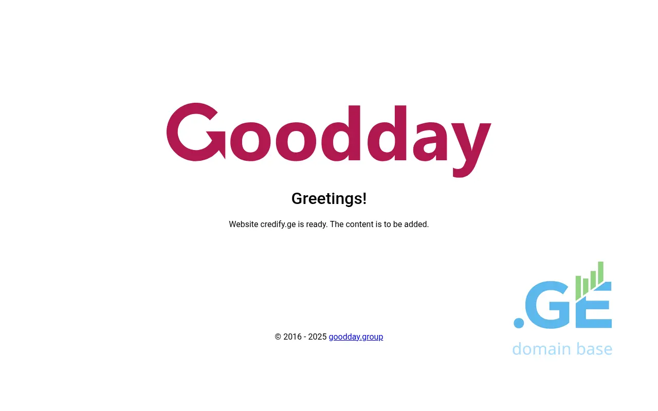 Screenshot of the site credify.ge