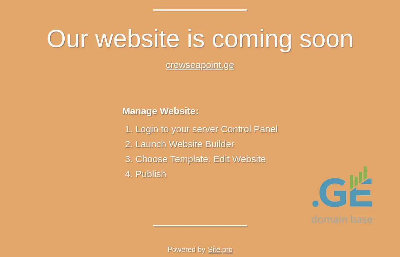 Screenshot of the site crewseapoint.ge