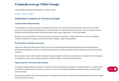 Screenshot of criminallawyers.ge