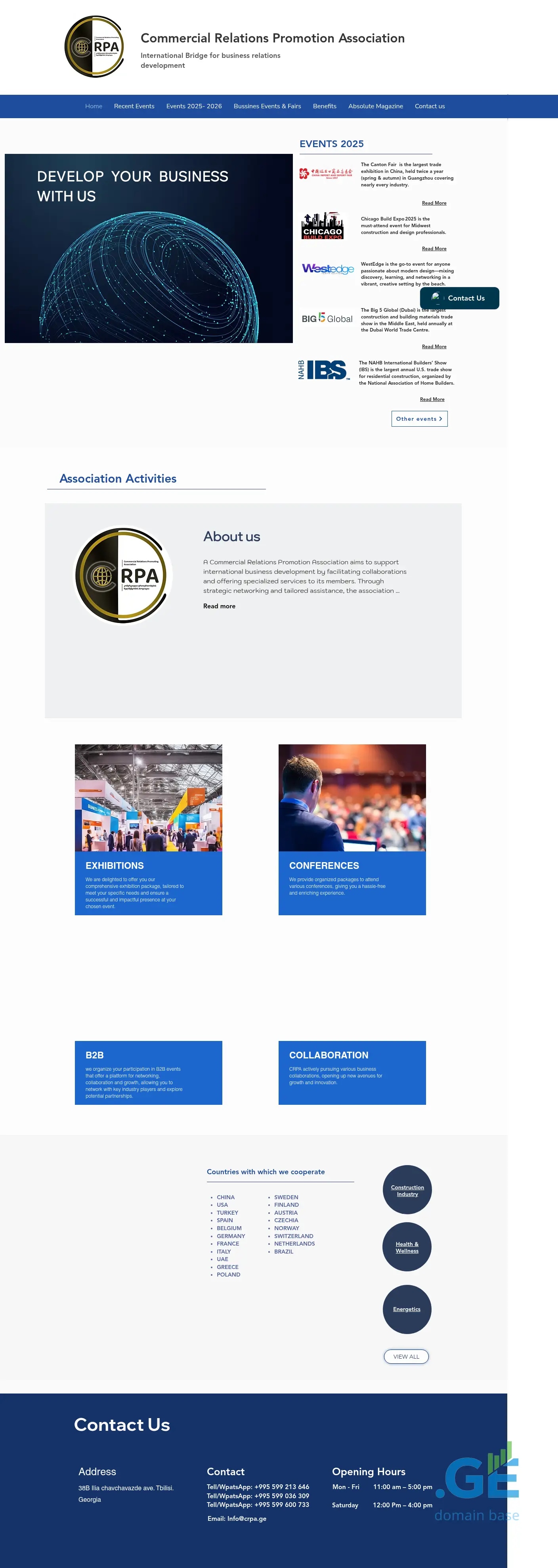 Screenshot of the site crpa.ge