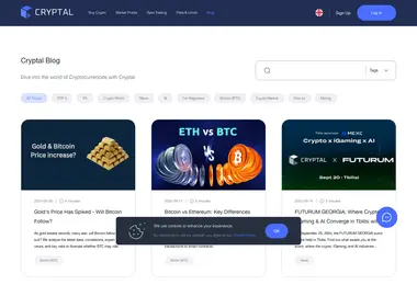 Screenshot of cryptalnews.ge