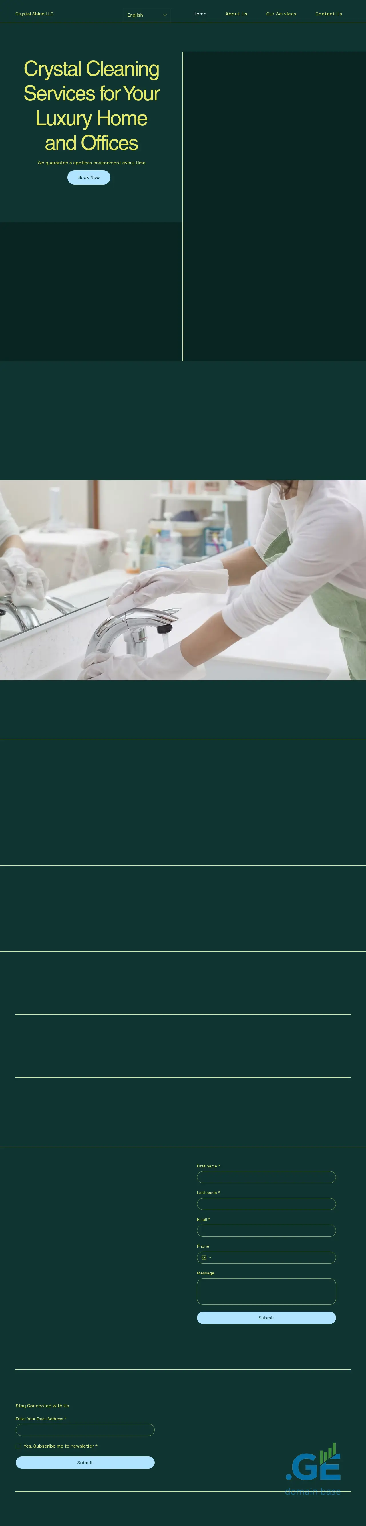 Screenshot of the site crystalcleaning.ge